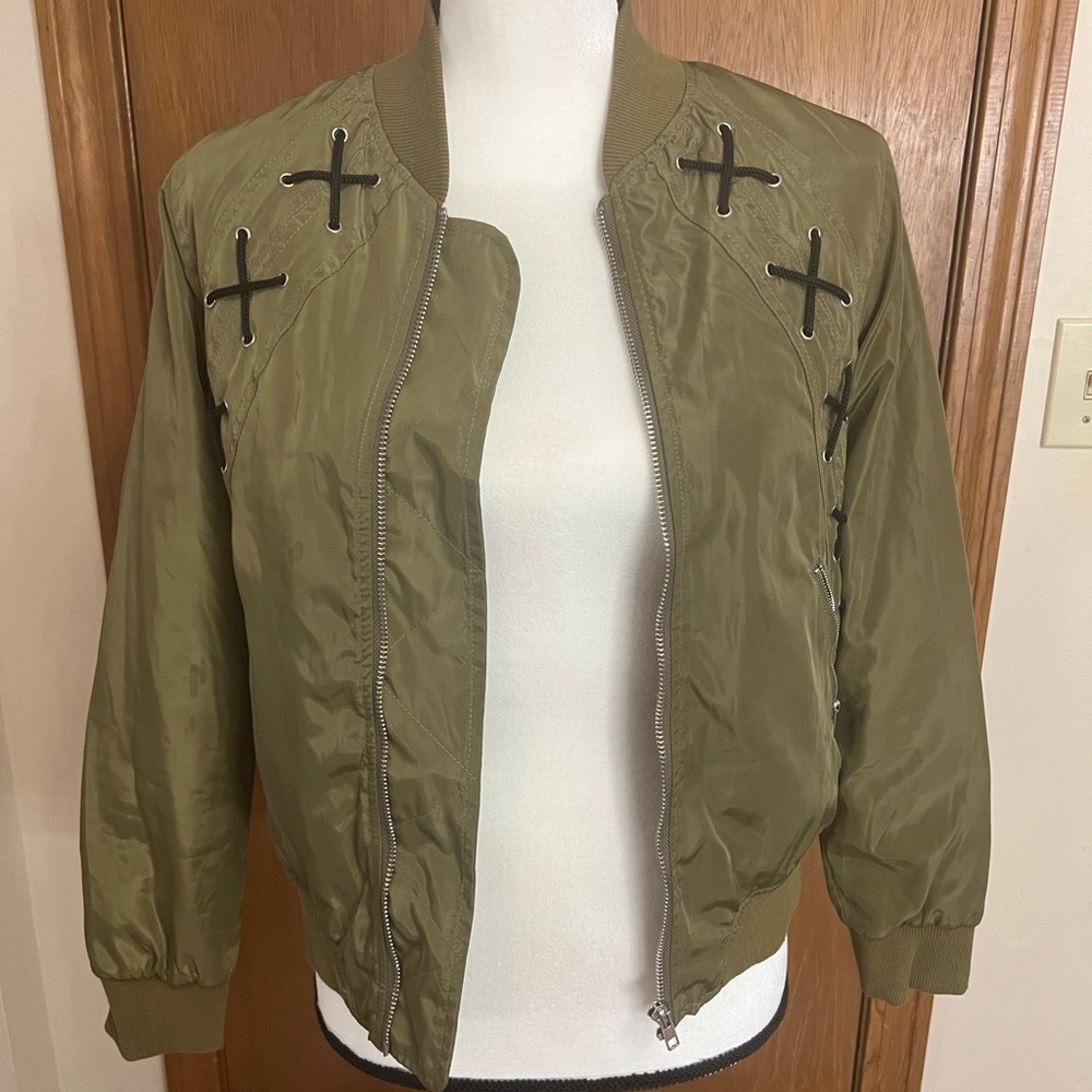 Green Bomber Jacket - Picture 2 of 7